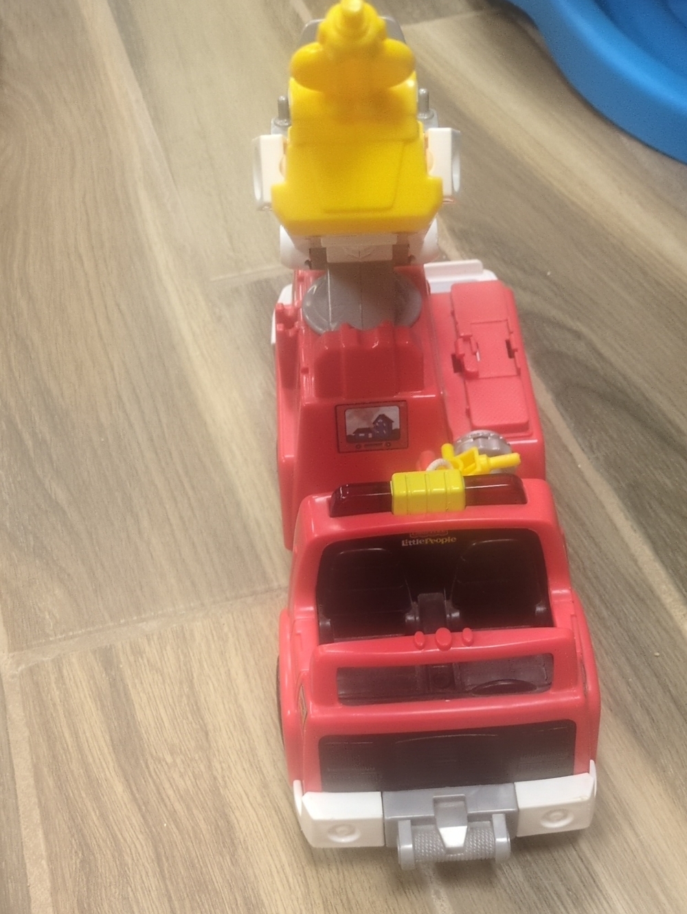 LittlePeople Red Toy Fire Truck with Yellow Ladder and Rescue Details